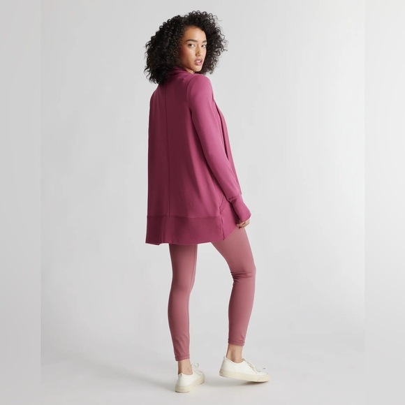 Quince French Terry Modal Cardigan Rose Medium - Picture 4 of 13